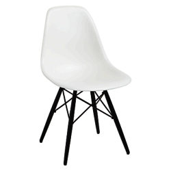 Vitra Eames DSW Chair White / Black Maple